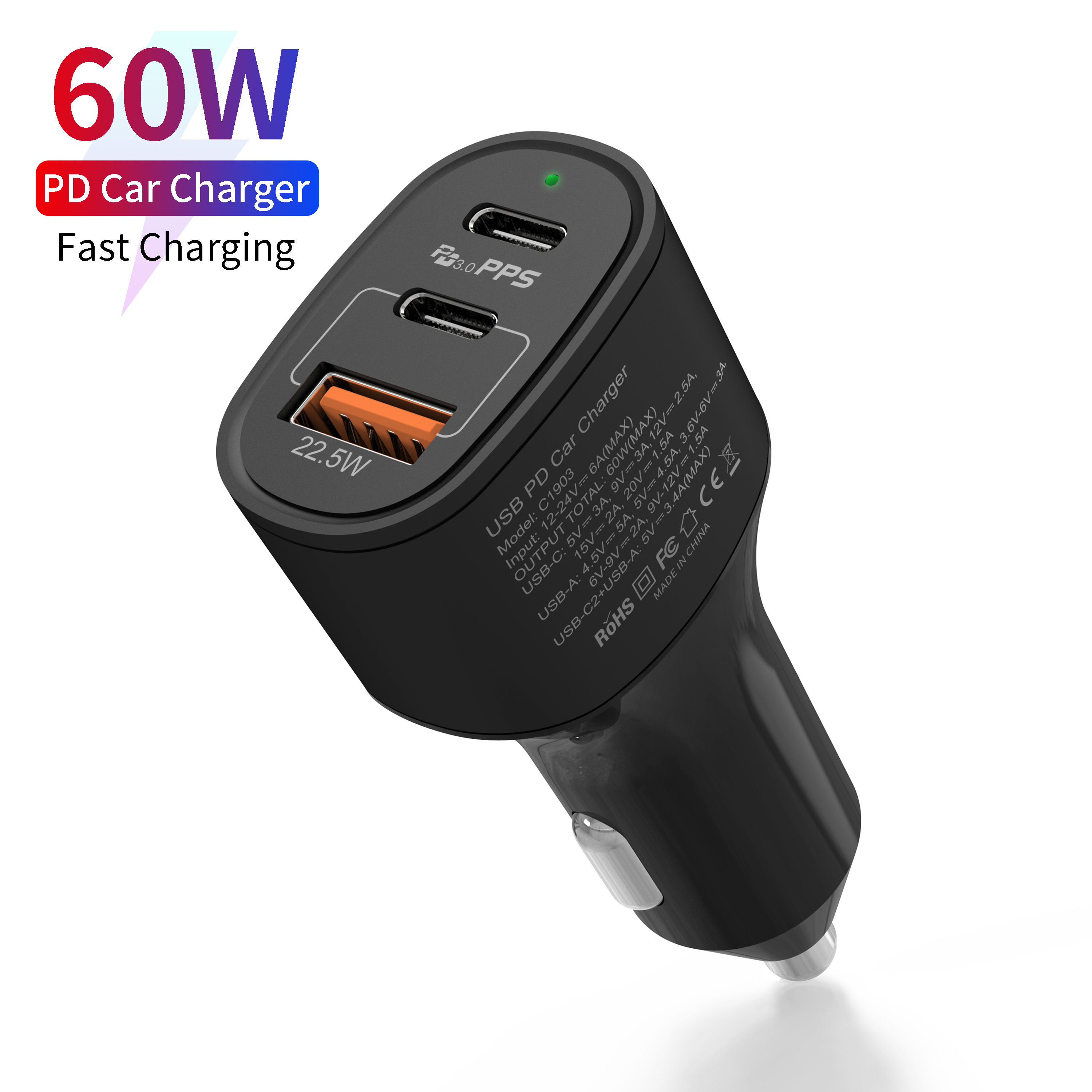 wholesale car charger supercharger universal 65w car laptop fast ...